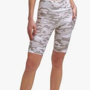 Calvin Klein High-Performance Camouflage Biker Shorts with Pockets – Size S